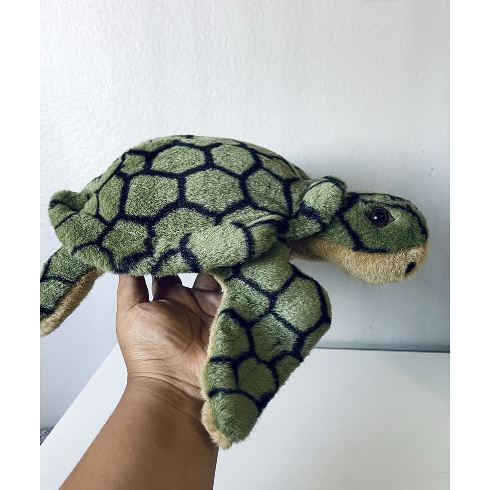 Vintage Plush Green Sea‎ Turtle A&A Stuffed Toy Pet Lovey